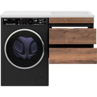 Тумба с раковиной Misty Коломбо 120 R подвесная Дуб Галифакс Антрацит арт-УТ000015590 — фото 4, Тумбы с раковиной