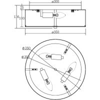 Потолочный светильник Maytoni Modern Ripple Хром арт-MOD096CL-03CH — фото 4, Накладные светильники