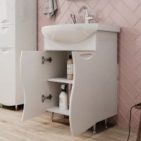 Тумба под раковину Volna Adel 70.2D Белая арт-tnADEL70.2D-01 — фото 3, Тумбы под раковину