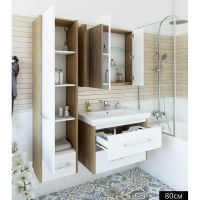 Товар: Тумба под раковину Sanflor Ларго 70.2 подвесная Белая Швейцарский вяз арт-С0002122 - фото 4 Тумба под раковину Sanflor Ларго 70.2 подвесная Белая Швейцарский вяз арт-С0002122 — фото 4, Тумбы под раковину