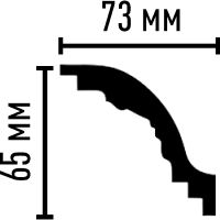 Карниз Decomaster 2400x65x73 мм арт-95019 — фото 2, Карнизы