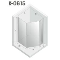 Душевой уголок New Trendy New Soleo Black 100х80 R профиль Черный стекло прозрачное арт-K-0615 — фото 7, Душевые уголки трапеция