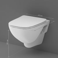 Унитаз AM.PM X-Joy подвесной с сиденьем Микролифт арт-C851701SC — фото 10, Подвесные унитазы