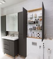 Товар: Подвесной шкаф 1MarKa Gaula 60П Графит матовый арт-У92551 - фото 4 Подвесной шкаф 1MarKa Gaula 60П Графит матовый арт-У92551 — фото 4, Шкафы для ванной