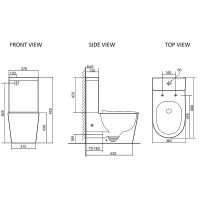 Унитаз компакт SantiLine Белый с бачком и сиденьем Микролифт арт-SL-5026 — фото 9, Напольные унитазы