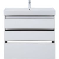 Тумба под раковину Aquanet Nova Lite 100 Белый глянец арт-302478 — фото 5, Тумбы под раковину