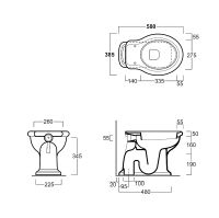 Унитаз Simas Lante приставной без бачка и сиденья арт-LA01bi — фото 10, Приставные унитазы