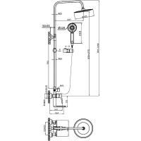 Душевая система Agger Brilliant Черная матовая арт-A0393344 — фото 8, Душевые стойки