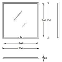 Зеркало Kerama Marazzi Mio 80 MIO.mi.80\WHT с подсветкой с сенсорным выключателем и диммером арт-MIO.mi.80\WHT — фото 5, Зеркала в ванную комнату