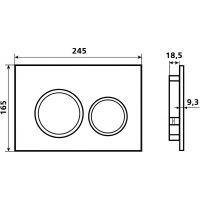 Клавиша смыва Esbano KRG-11MC Хром матовый арт-ESINKRG11MC — фото 3, Кнопки смыва