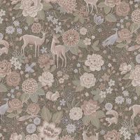 Обои LOYMINA British Style Forest Винил на флизелине (1*10,05) Коричневый/Зеленый/Бежевый, Цветы/Животные арт-BRIT3 012 — фото 1, Обои для стен