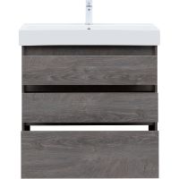 Тумба под раковину Aquanet Nova Lite 85 Дуб рошелье арт-302476 — фото 4, Тумбы под раковину