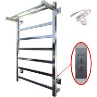 Электрический полотенцесушитель Тругор ПЭК 20 П КВ 80x50 с полкой Хром арт-Пэк20квП/8050 — фото 1, Электрические полотенцесушители