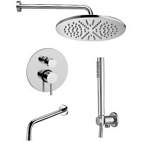 Душевая система Paffoni Light Хром арт-KITLIG019CR045 — фото 1, Встраиваемые душевые комплекты