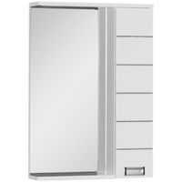 Зеркало со шкафом Aquanet Доминика 60 с подсветкой R Белое арт-171918 — фото 1, Зеркальные шкафы в ванную