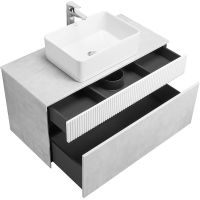 Тумба под раковину Aquaton Марбл 100 подвесная Слэйт Белый матовый арт-1A276301MH4C0 — фото 9, Тумбы под раковину