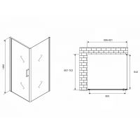 Душевой уголок Abber Sonnenstrand 90х70 профиль Хром стекло матовое арт-AG04090M-S70M — фото 4, Прямоугольные душевые уголки