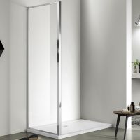 Душевая стенка Aquatek 90 профиль Хром стекло прозрачное арт-AQ ARI WA 09020CH — фото 1, Боковые стенки