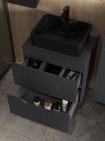 Тумба с раковиной Orange Line 60 подвесная Графит матовый арт-Li-60TugMDF+B01-475MB — фото 4, Тумбы с раковиной