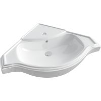 Раковина Кировит Классик 460х460х650 угловая Белая арт-Вн Крв31 — фото 1, Раковины встраиваемые сверху