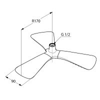 Верхний душ Kludi Fizz Хром арт-6757805-00 — фото 8, Верхние души