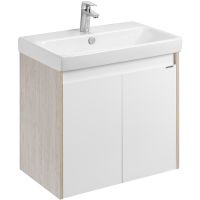 Тумба под раковину Aquaton Сканди Doors 70 Белый глянец Дуб верона арт-1A278901SDB20 — фото 4, Тумбы под раковину