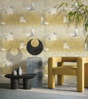 Обои Emiliana Parati Zen Винил на флизелине (1,06*10,05) Бирюзовый, Птицы арт-72906 — фото 2, Обои для стен