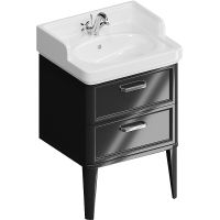 Тумба под раковину Kerama Marazzi Pompei 60 PO.N.60.2\BLK Черная глянцевая арт-PO.N.60.2\BLK — фото 2, Тумбы под раковину