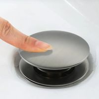 Донный клапан Frap click-clack Оружейная сталь арт-F62-9 — фото 5, Донные клапаны