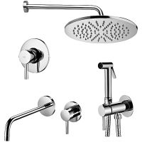 Комплект смесителей Paffoni Light Хром арт-KITZLIG011CR006 — фото 1, Готовые комплекты для ванной комнаты