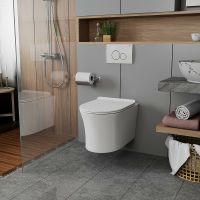 Комплект унитаза с инсталляцией Point Вега с сиденьем Микролифт и Белой клавишей смыва арт-886914GBO1+PN41711 — фото 8, Комплекты унитаз + инсталляция