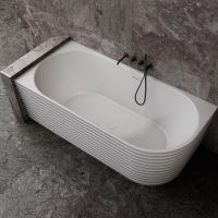 Ванна из искусственного камня Abber Stein 170x80 без гидромассажа арт-AS9651 L — фото 2, Ванны из искусственного камня