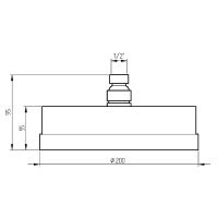 Верхний душ Migliore Torino Хром арт-31702 — фото 4, Верхние души