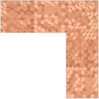 Зеркало Evoform Definite 136х76 в багетной раме - Соты медь 70 мм арт-BY 3306 — фото 3, Зеркала в ванную комнату