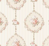 Обои Milassa Classic Флизелин (1*10,05) Бежевый, Цветы/Полоса арт-LS3 002 — фото 1, Обои для стен