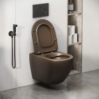 Унитаз Grossman Color подвесной Коричневый матовый с сиденьем Микролифт арт-GR-4411BRMS — фото 9, Подвесные унитазы