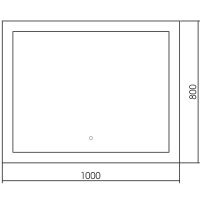 Зеркало Abber See 100 с подсветкой с сенсорным выключателем и диммером арт-AG6107SL-1.0 — фото 3, Зеркала в ванную комнату