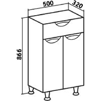 Тумба Runo Барселона 50 Белая арт-УТ000002342 — фото 5, Комоды и тумбы для ванной комнаты