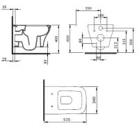 Унитаз Berges Strati подвесной с сиденьем Микролифт арт-082132 — фото 2, Подвесные унитазы