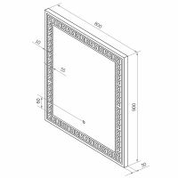 Зеркало Континент Apollo 800х900 с подсветкой с сенсорным выключателем арт-ЗЛП1033 — фото 11, Зеркала в ванную комнату
