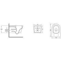 Унитаз Grossman подвесной с сиденьем Микролифт арт-GR-4457S — фото 8, Подвесные унитазы