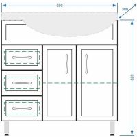 Тумба под раковину Stella Polar Концепт 80 L Белая арт-SP-00000129 — фото 4, Тумбы под раковину