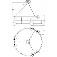 Подвесной светильник Maytoni Modern Balance Белый Черный арт-MOD317PL-06B — фото 5, Подвесные светильники