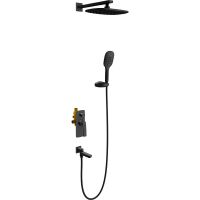 Душевая система Timo Helmi Черная матовая арт-SX-4099/03SM — фото 1, Встраиваемые душевые комплекты