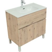 Тумба под раковину Aquanet Алвита New 80 Дуб Веллингтон арт-277553 — фото 1, Тумбы под раковину