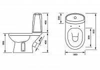 Унитаз компакт Оскольская Керамика Лея Люкс с бачком и сиденьем арт-41301130311 — фото 5, Напольные унитазы