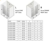 Душевая дверь New Trendy New Soleo Chrome 140 L профиль Хром стекло прозрачное арт-D-0150A/D-0096B — фото 9, Складные душевые двери