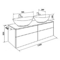 Тумба с раковиной Orange Otto 130 Белая арт-Ot-130TuMDF+G56 — фото 8, Тумбы с раковиной
