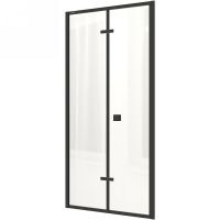 Душевая дверь Ceruttispa Bella 80 D81B профиль Черный стекло прозрачное арт-BELLA D81B — фото 14, Складные душевые двери