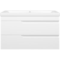 Тумба с раковиной Misty Софт 90 подвесная Белая глянцевая арт-УТ000015048 — фото 2, Тумбы с раковиной